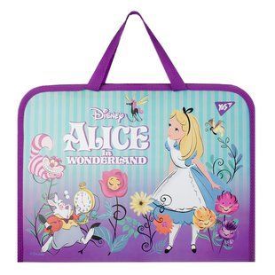 Папка-портфель YES на блискавці з тканинними ручками "Alice in Wonderland"