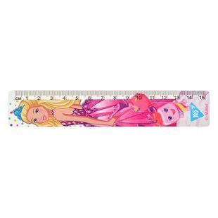 Линейка YES 15 см "Barbie"