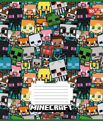 Зошит шкільний Yes Minecraft 12 аркушів лінія