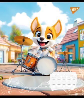 А5+ 12 аркушів Yes Furry musicians нотний зошит