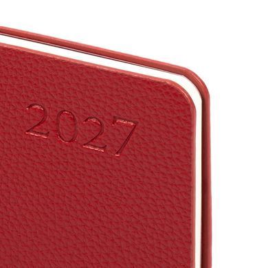 Щотижневик Leo Planner Binario 10х17 см датований 2027 м'який бордовий 128 сторінок