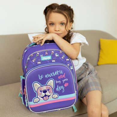 Рюкзак шкільний 1Вересня S-106 "Corgi", фіолетовий