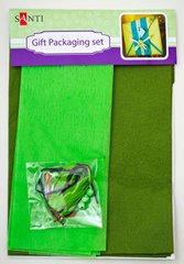 Набор для упаковки подарка, 40*55см, 2шт/уп., зеленый-хаки
