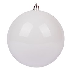 Новогодний шар Novogod'ko, пластик, 12 cм, белый, глянец