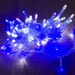 Електрична гірлянда нитка Novogod'ko, 100 LED, холодний білий+синій, 5 м, 8 реж