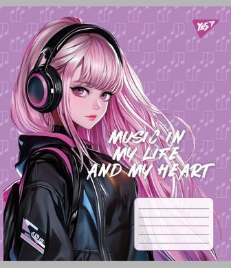 А5+ 12 аркушів Yes Music and dreams нотний зошит