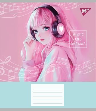 А5+ 12 аркушів Yes Music and dreams нотний зошит