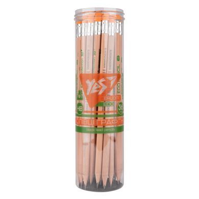 Олівець чорнографітний YES ECO Pencil Erudite трикутний з ластиком