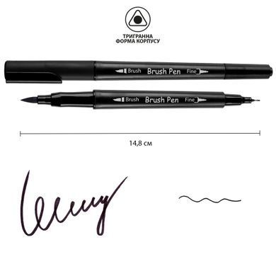 Набор маркеров акварельных SANTI Brush Pen 24 цвета двусторонние