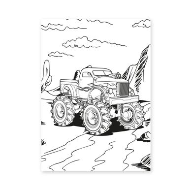 Раскраска А4 1Вересня "Monster Truck", 12 стр.