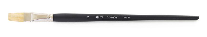 Пензель худож. щетина "Santi Highly Pro", довга ручка, плоский, №10.