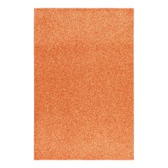 Фоамиран ЭВА оранжевый с глиттером, 200*300 мм, толщина 1,7 мм, 10 листов