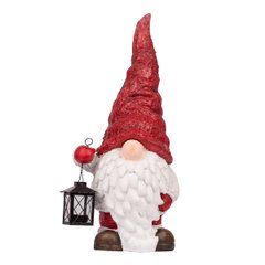 Новогодняя декоративная фигура Novogod'ko "Дед Мороз в колпаке с фонариком", 54 см