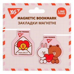 Закладки магнитные YES Line Friends, 2шт.