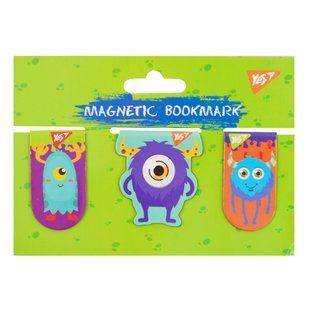 Закладки магнитные YES "Monsters", 3шт