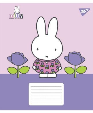 Тетрадь ученическая школьная Yes Miffy Spring А5 12 листов косая линия