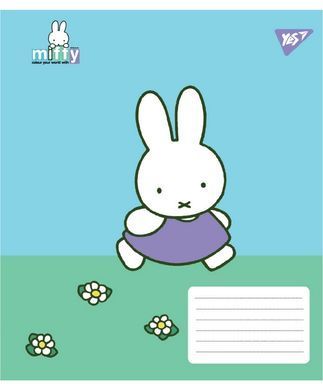 Тетрадь ученическая школьная Yes Miffy Spring А5 12 листов косая линия