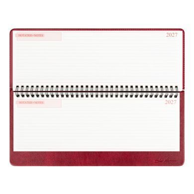 Планінг (щотижневик) настільний Leo Planner Persona 30х14 см датований 2027 бордовий 128 сторінок