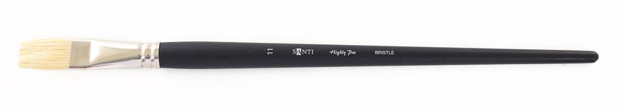 Кисть худож. щетина "Santi Highly Pro", длинная ручка, плоская, №11.