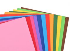 Набір кольорового картону тонованого у масі А4 (12 арк)