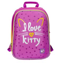 Рюкзак школьный каркасный YES H -12 "I love kitty"