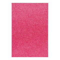 Фоамиран ЭВА ярко-розовый с глиттером, 200*300 мм, толщина 1,7 мм, 10 листов
