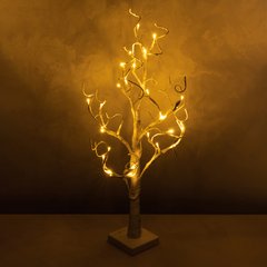 Светодиодное дерево Novogod'ko, 30 LED, 60 см, таймер, тепл. белый, статич. свечение, бата