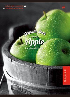 Зошит А4/96 кл скоба YES виб гібридний лак Vitamine Fruits