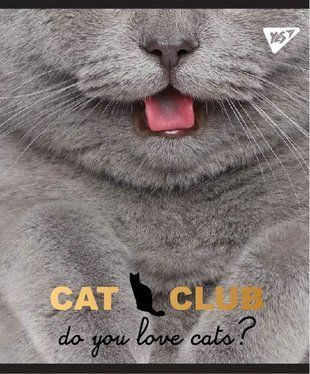 Зошит для записів А4/48 кл. YES "PETS CLUB" мат. ВДЛ+фольга срібло