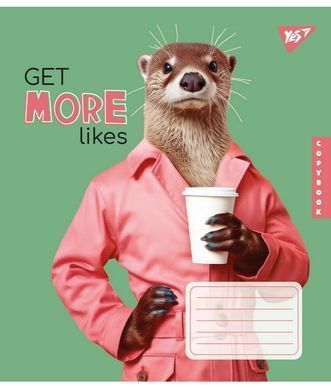 Зошит шкільний Yes Get more likes 18 аркушів клітка