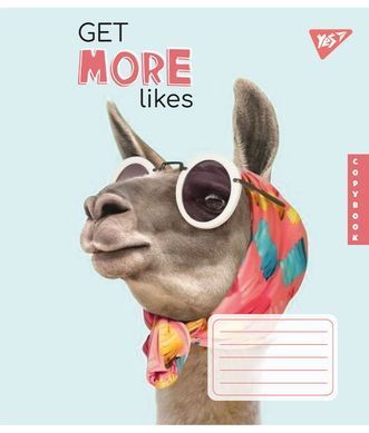 Зошит шкільний Yes Get more likes 18 аркушів клітка
