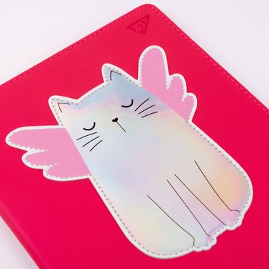 Дневник школьный YES PU жесткий "Cat. Angelcat" блинтовое тиснение, апликация с печатью