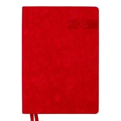 Ежедневник А5 Leo Planner датированный 2024 Boss красный