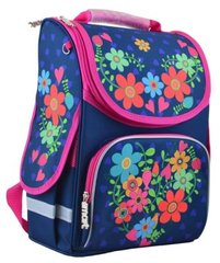Рюкзак шкільний каркасний Smart PG-11 Flowers blue, 34*26*14