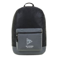 Рюкзак молодежный YES R-03 "Ray Reflective" черный/серый