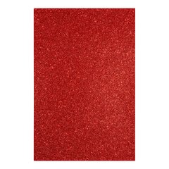Фоамиран ЭВА красный с глиттером, 200*300 мм, толщина 1,7 мм, 10 листов