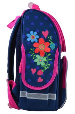 Рюкзак шкільний каркасний Smart PG-11 Flowers blue, 34*26*14