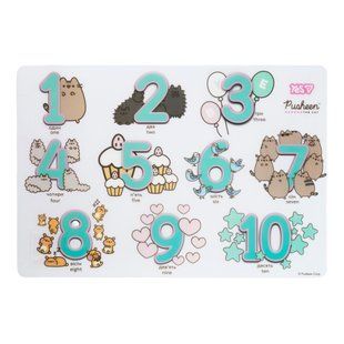 Подкладка для стола пластиковая Yes Pusheen с подсказками цифры 42*29см