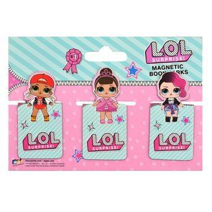 Закладки магнитные YES &laquo;LOL&raquo;, высечка, 3шт