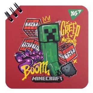 Блокнот YES 110х110 мм, 80 л., дв. cпираль Minecraft
