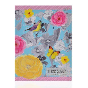 Блокнот А5/64 ЛИН. 7БЦ, фольга голограф.серебро+УФ-выб. "Turnowsky. Art birds" YES