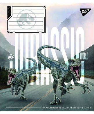 Зошит учнівський шкільний Yes JURASSIC WORLD ALIVE А5 12 аркушів лінія
