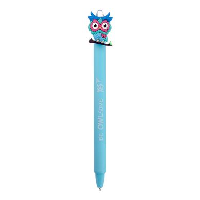 Ручка масляна YES «Cute owl» автоматична, 0,7 мм, синя