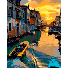 Набор, картина по номерам "Закат в Венеции", 40*50 см, SANTI