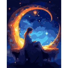 Картина за номерами SANTI Лунный свет с металлизированными красками 40х50