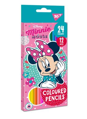 Карандаши цветные YES 12/24 цв. "Minnie Mouse"