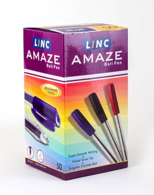 Ручка шар/масл "Amaze" красная 0,7 мм "LINC"