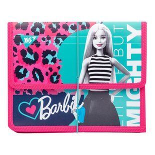 Папка для тетрадей YES пласт. на резинке В5 "Barbie"