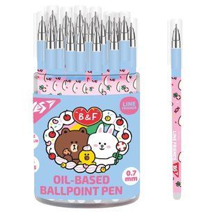 Ручка кулькова Yes Line Friends 0,7 мм синя
