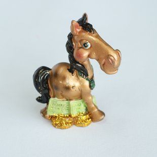 Сувенір "HORSE" 7см, мікс золото/чорний в ящ. міх: 3 види